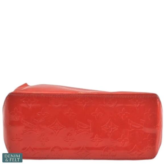 Louis Vuitton Reade PM Vernis Red Monogram Patent Leather Tote Bag Authentic - Picture 12 of 16